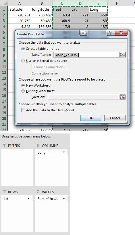tạo lưới địa lý của bản đồ